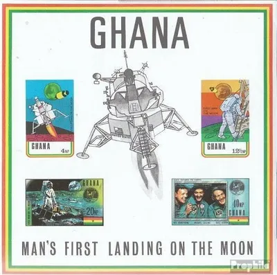 Produktbild von Briefmarken Ghana 1970 Mi Block39B I (kompl.Ausg.) postfrisch Mondlandung