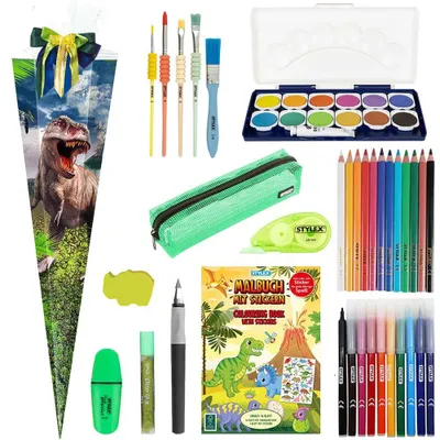 Produktbild von Stylex Schultüte Dinosaurier 85 cm gefüllt