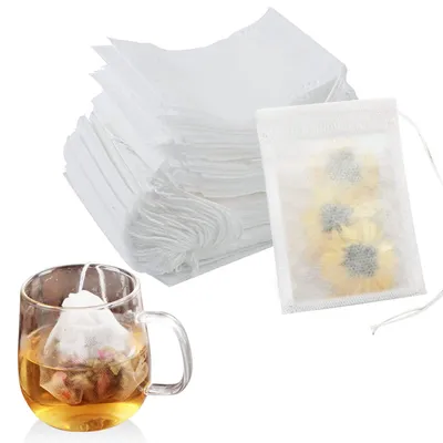 Zdjęcie produktu dla 300 sztuk papierowych filtrów do herbaty, przeznaczonych do parzenia luźnej herbaty, o wymiarach 7 x 9 cm