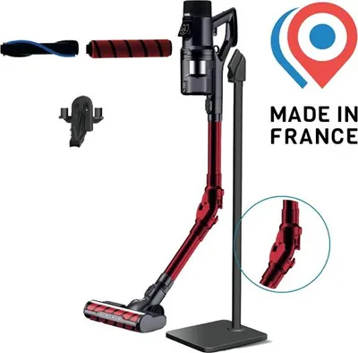 Image de Aspirateur balai rechargeable 29.6v noir et rouge - E.ziclean - CYCLOBOOSTFR8FLEX -