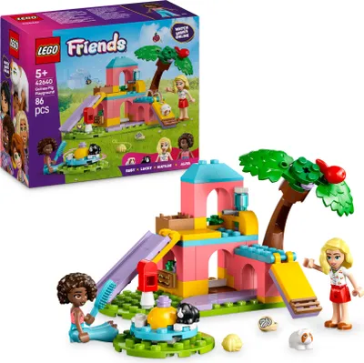 Produktbild von LEGO Friends Meerschweinchen Spielplatz, Bau- und Spielset für fantasievolle Rollenspiele mit 2 Minifiguren und 2 Tieren, Spielzeug für Mädchen ab 5 Jahren, Tierset 42640