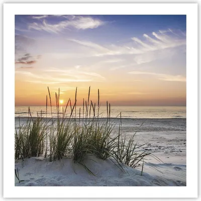 Produktbild von Poster - Poster ohne Rahmen - Westen Sonne Strand - 60x60 cm - Wand Bild - Wanddeko - Wandbilder - Kunstposter - Wandposter - Bilder - Kunstdruck - Wanddekoration - Wandbild - P2XAC60x60-4201