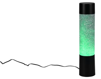 Zdjęcie produktu dla Lampa stołowa LED GLITTER czarno-transparentna 1W 85lm tworzywo sztuczne wym:34x7,5x7,5cm IP20 RL