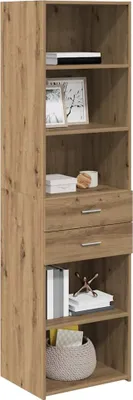 Image de Buffet haut vidaXL en chêne Artisan 50 x 42,5 x 185 cm, aggloméré