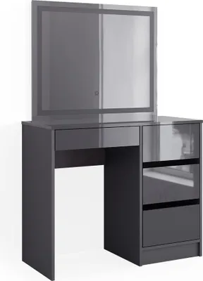 Produktbild von Vicco Toaletní stolek Sherry, 90 cm se zrcadlem LED, Antracit/Antracit