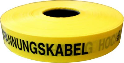 Produktbild von Trassenwarnband 'Achtung Hochspannungskabel' / Rolle 40 mm x 250 m