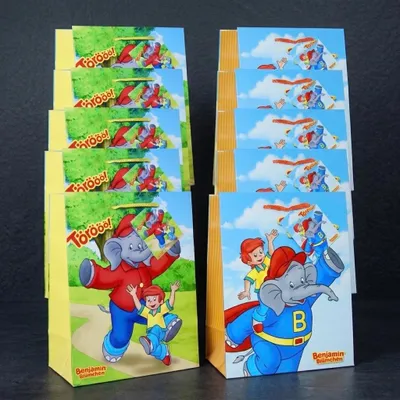 Produktbild von Benjamin Blümchen Geschenktaschen 10er Set Kinder Geburtstag Geschenktüten Medium Taschen Tüten