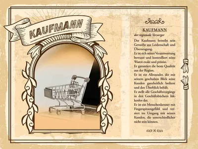 Produktbild von vianmo Holzschild 30x40 cm Kaufmann Gewerbe Qualität Beruf Arbeit