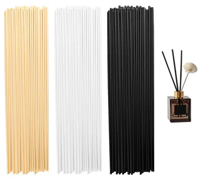 120 Rattan-Diffuserstäbe 30 cm, 3 mm, schwarz/weiß/natur