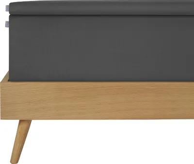 Produktbild von Schiesser Premium Topper Spannbettlaken Flexi | 95|5 Wohlfühlformel | aus nachhaltiger Produktion | für Matratzen 180x200cm bis 200x220cm | Topperhöhe bis 10cm | Dunkelgrau | Anthrazit