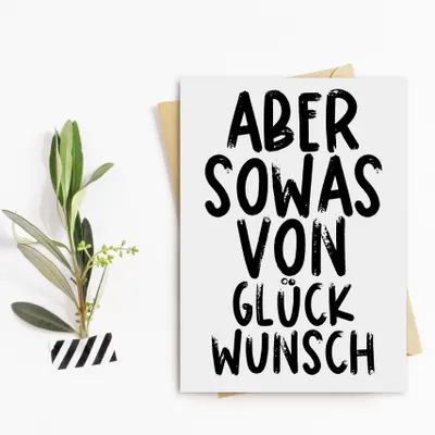 Produktbild von Geburtstagskarte Aber SOWAS von GLÜCKWUNSCH