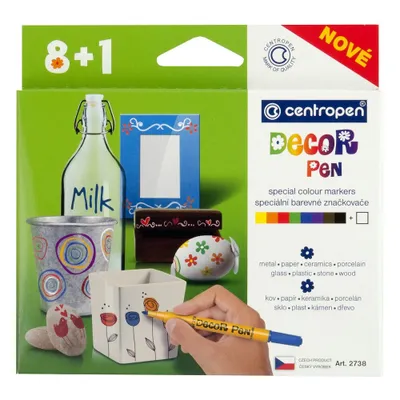 Produktbild von DECOR PEN 2738 / 8+1 - 8 Farben + 1 weiß