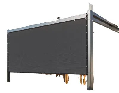 Obrázek produktu pro VEVOR 90% markýza proti slunci (244 x 366 cm), markýza z materiálu HDPE 140 g/m² pro venkovní použití, terasa, zahrada, dvůr (černá)