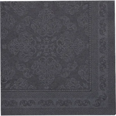 Produktbild von Servietten "ROYAL Collection" 1/4-Falz 40 cm x 40 cm schwarz "Arabesque"
