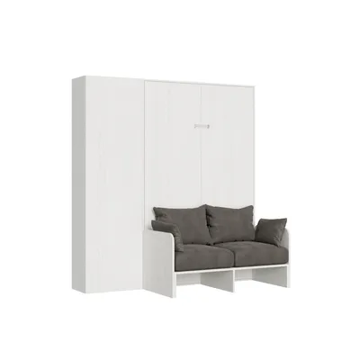 Produktbild von Kentaro Schlafsofa 120 in Esche weiß mit Links-Rechts-Säule Klappbett
