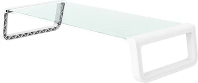 Produktbild von SVITA ANSAN Monitorständer Monitorerhöhung Schreibtisch Computertisch Glas Weiß