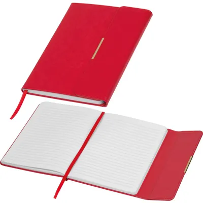 Produktbild von Notizbuch / mit Magnetverschluss / DIN A5 / 192 linierte Seiten / Farbe: rot