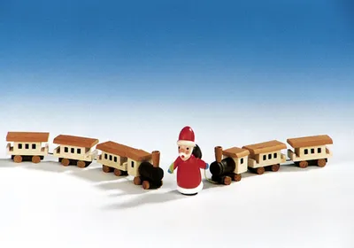 Immagine prodotto di Giocattoli in legno Trenino in legno naturale Lunghezza 15 cm NUOVO