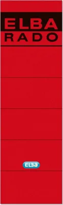 Produktbild von Ordnerrückenschild für Elba selbstklebend kurz/breit VE=100x10 Stück rot