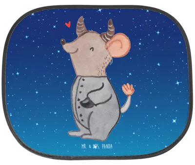 Produktbild von Mr. & Mrs. Panda Auto Sonnenblende Stier Astrologie - Sternenhimmel Blau - Geschenk, Geschenkidee Zum Geburtstag, Sonnenschutz Autoscheibe, Hitzeschutz, Sternzeichen