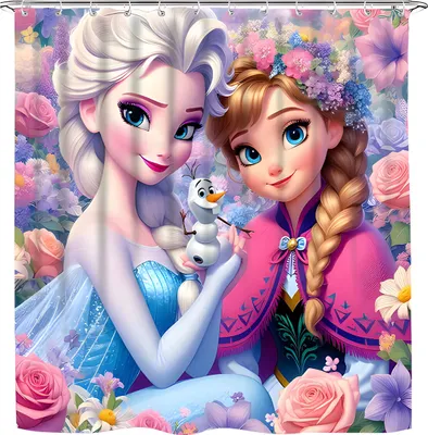 Produktbild von Design-Multifunktionsvorhang 180x180 cm - Frozen/ Schwestern und Olaf im Sommer