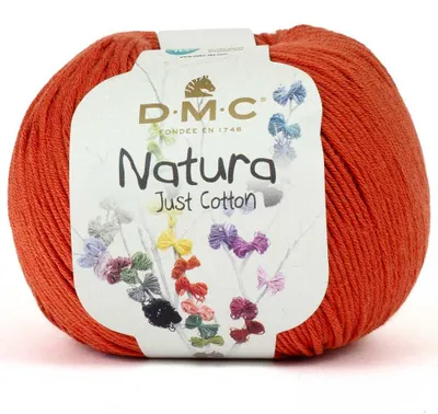 Productafbeelding van DMC Natura Just Baumwolle - zacht, mat garen, gemaakt van 100% gekamde katoen. (N500, Koraaloranje)
