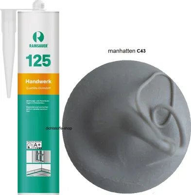 Produktbild von Ramsauer 125 Handwerk 1K Silikon Dichtstoff 310ml Kartusche manhatten C43