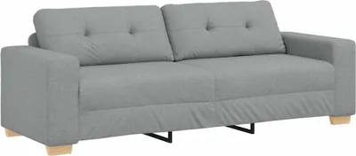 Produktbild von 3-Sitzer-Sofa Hellgrau 220x78x80 cm Stoff
