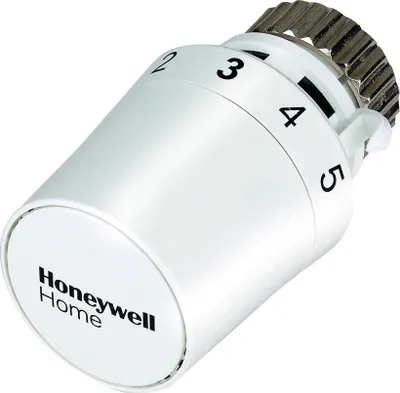 Produktbild von Honeywell Home Heizkörperthermostatkopf Thera-5, Anschluss M30 x 1,5, mit Nullstellung, weiß, 50 x 78 mm – Einzelstück, weiß mit Nullstellung
