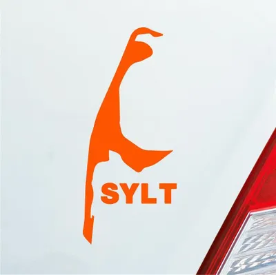 Produktbild von Auto Aufkleber Sylt Spaß Insel Luxus Germany Deutschland 10x4,5 cm Orange Sticker Heckscheibenaufkleber