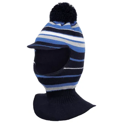 Produktbild von Jungen Wintermütze Schalmütze Schlauchmütze Strickmütze warme Mütze, Dunkelblau-Blau