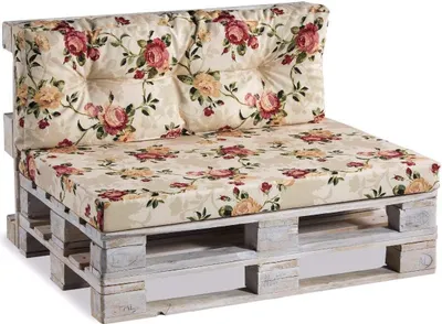 Produktbild von Palettenkissen Palettenauflagen PPF (Set 120x80+120x40, Blumen 4)