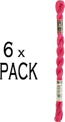 Obrázok produktu pre 6x DMC korálková priadza hrúbky 5, 15 m, 115AR/5-601, VPE
