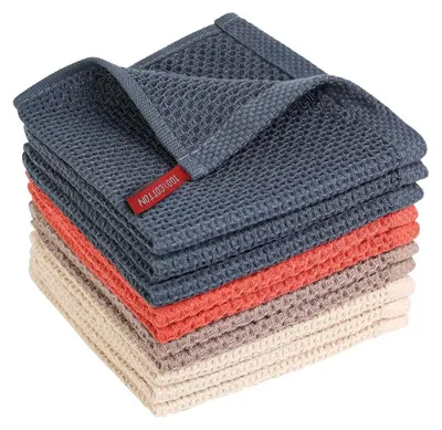 Obrázok produktu pre Sada 10 kusov utierok na riad, 100% bavlna, 30x30 cm, zmievané farby, vysoko savé