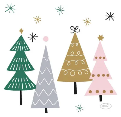 Productafbeelding van Duni Servetten, kerstmotief, 24x24 cm