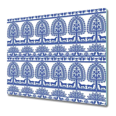 Produktbild von Küche Schneidebrett - Schneidebrett Glas - Herd Abdeckung -Kurpie Papierausschnitt
