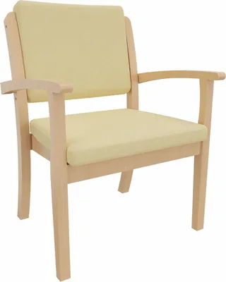 Produktbild von Schwerlaststuhl Alexander XXL – Stuhl mit Armlehnen für Schwergewichtige bis 250 kg – 52cm Sitzhöhe.Stoffbezug:Clean-Stoff Como Creme,Bodengleiter:Kunststoff Weiss