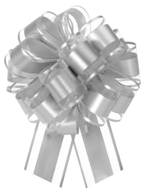 15 Organza-Geschenkschleifen, 20 cm, silber, für Hochzeit & Weihnachten