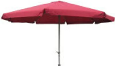 Produktbild von Sonnenschirm Alu Ø4m mit Kurbel mit Krempe Gartenschirm Sonnenschutz, Farbe:rot