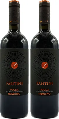 Produktbild von Farnese Fantini Puglia Primitivo 2er Set Rotwein aus Italien 2x 0,75L (14% Vol)- [Enthält Sulfite]