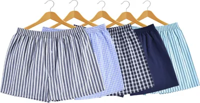 Produktbild von INF Lockere Boxershorts aus gewebter Baumwolle für Herren, 5er-Pack M
