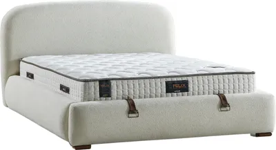 Produktbild von Villa Möbel Bett Set Felix 160x200 Creme, Bett Set (mit Matratze), Bett mit Stauraum