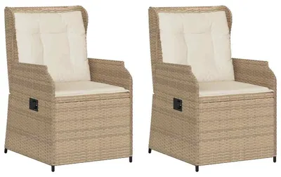 Image de Banc de jardin 2 places beige en polyrotin
