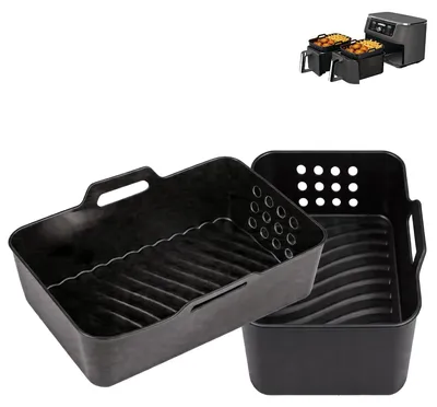 2er-Set Silikon-Einsätze für Heißluftfritteusen, 9,5 l