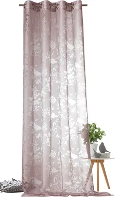 Obrázek produktu pro heimtexland ® Eyelet Scarf Birds Dekorativní závěs Transparentní závěs Typ699 Mauve VxŠ 245 x 140 cm