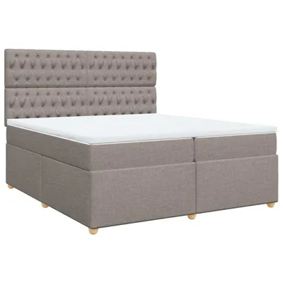 Produktbild von vidaXL Boxspringbett mit Matratze Taupe 200x200 cm Stoff