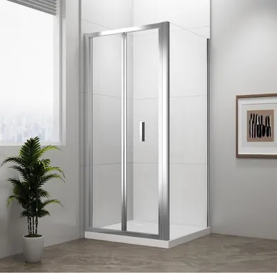 Produktbild von Polysan EASY Rechteckige Duschkabine 900x800mm, Falttüren, L/R Variante, Klarglas