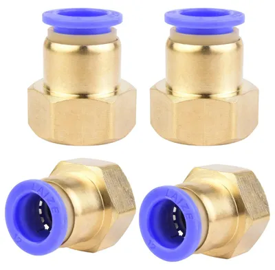 4er-Set pneumatische Steckanschlüsse 12 mm x 1/2" PT