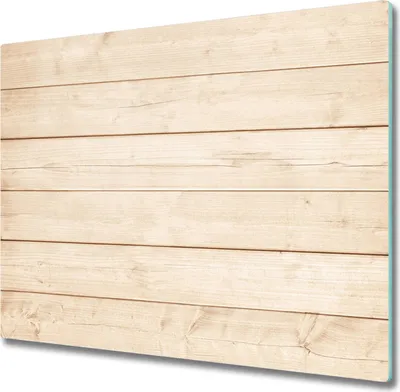 Produktbild von Glas Herdabdeckplatte 60x52 cm Spritzschutz Glasabdeckplatte Schneidebrett Holz