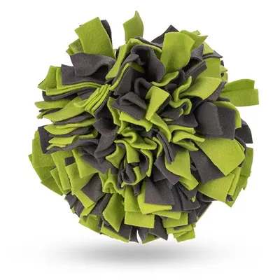 Produktbild von TrendPet Schnüffelball, Grün, handgebunden, spielerische Nasenarbeit für Hunde